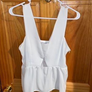 White dressy tank